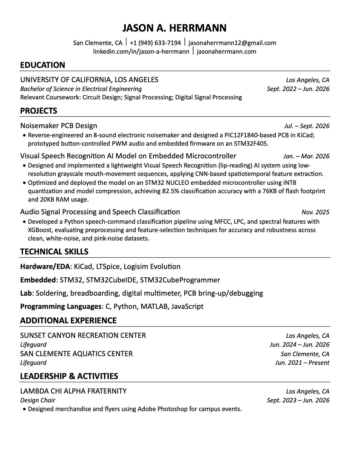Preview of Jason Herrmann resume